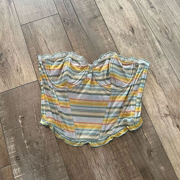 Urban Outfitters Women's Green and Silver Corset size m - Picture 1 of 6